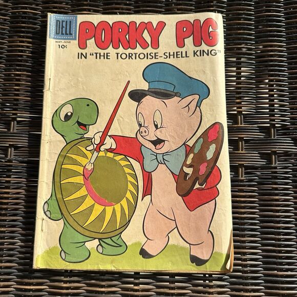 Porky Pig‎ No. 52 VG Dell Comics 1957 The Tortoise Shell King - Picture 1 of 8
